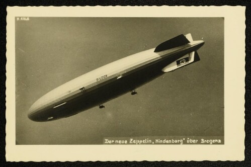 Der neue Zeppelin  Hindenburg  über Bregenz