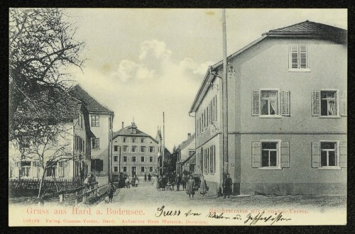 Gruss aus Hard a. Bodensee : Reichsstrasse mit Consum-Verein