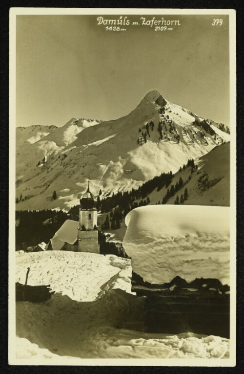 Damüls 1428m m. Zafernhorn 2107m