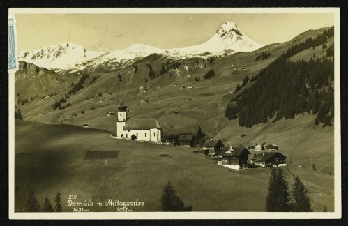 Damüls 1431 m m. Mittagsspitze 2092 m