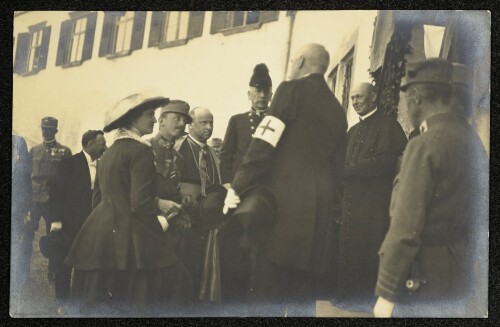 [Kaiser Karl I. und Kaiserin Zita im Reservespital Schloss Hofen in Lochau]