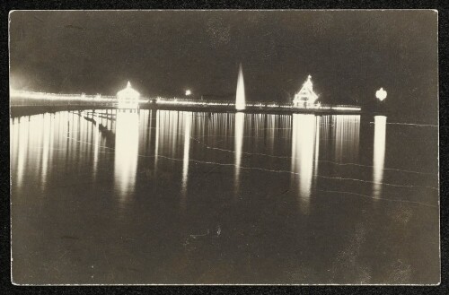 [Vorarlberger Jahrhundertfeier - nächtliche Beleuchtung der Seeanlagen]