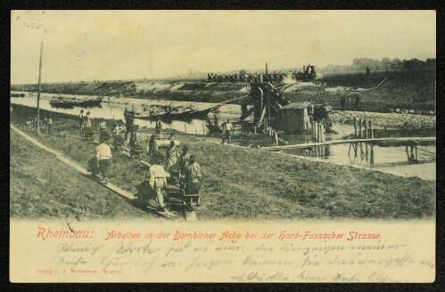 Rheinbau: Arbeiten in der Dornbirner Ache bei der Hard-Fussacher Strasse