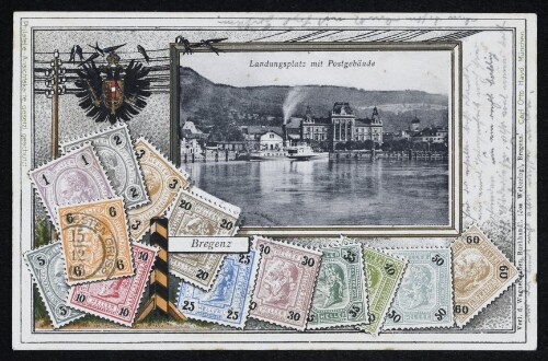 Bregenz Landungsplatz mit Postgebäude
