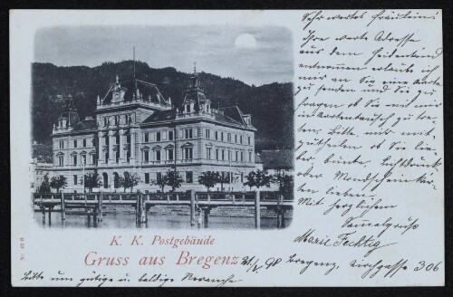 Gruss aus Bregenz K.K. Postgebäude