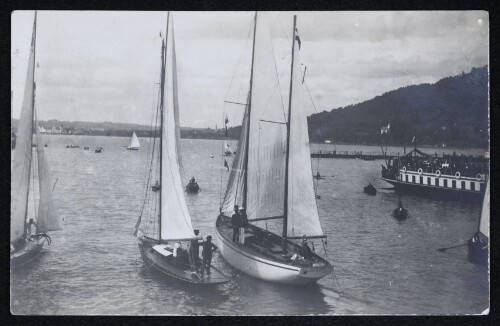 [Segelboote im Bregenzer Schiffshafen]