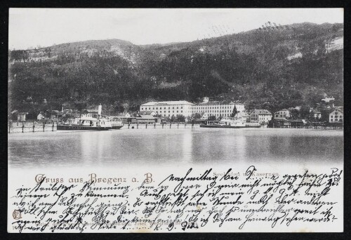 Gruss aus Bregenz a. Bodensee, Seehafen u. Kasernen