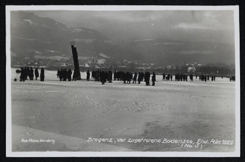 Bregenz, der zugefrorene Bodensee, End. Febr. 1929