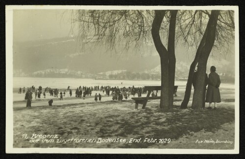 Bregenz, auf dem zugefrorenen Bodensee, Ende Febr. 1929