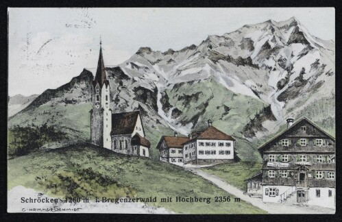 Schröcken 1260 m i. Bregenzerwald mit Hochberg 2356 m