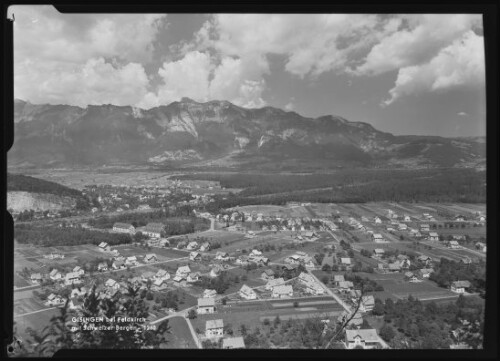 Gisingen bei Feldkirch mit Schweizer Bergen