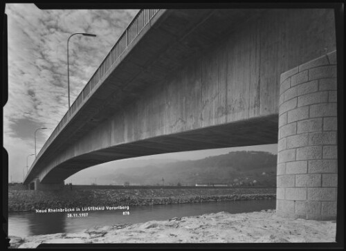 Neue Rheinbrücke in Lustenau Vorarlberg 28.11.1957