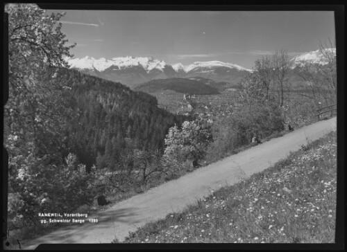Rankweil, Vorarlberg gg. Schweizer Berge