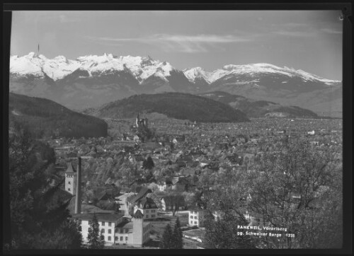 Rankweil, Vorarlberg gg. Schweizer Berge