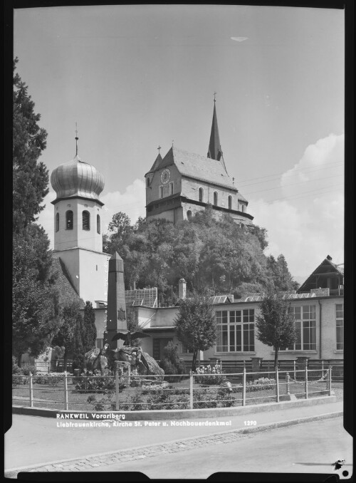 Rankweil Vorarlberg Liebfrauenkirche, Kirche St. Peter u. Nachbauerdenkmal