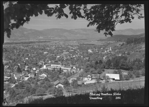 [Zwischenwasser] Blick auf Muntlix u. Röthis Vorarlberg