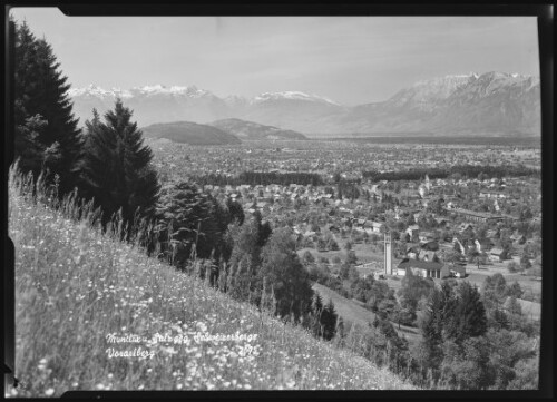 [Zwischenwasser] Muntlix u. Sulz geg. Schweizerberge Vorarlberg
