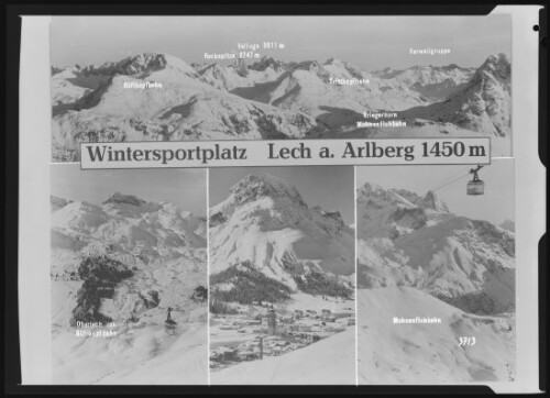 Wintersportplatz Lech a. Arlberg 1450 m : Oberlech ... ;