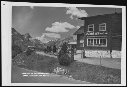 [Schröcken] Nesslegg an der Tannbergstrasse gegen Künzelspitze und Rothorn