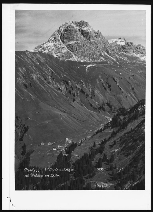 [Schröcken] Nesslegg a. d. Hochtannbergstr. mit Widderstein 2536 m