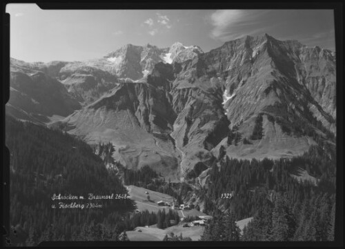 Schröcken m. Braunarl 2648 m u. Hochberg 2304 m