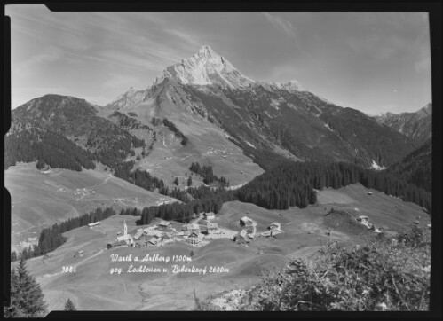 Warth a. Arlberg 1500 m geg. Lechleiten u. Biberkopf 2600 m