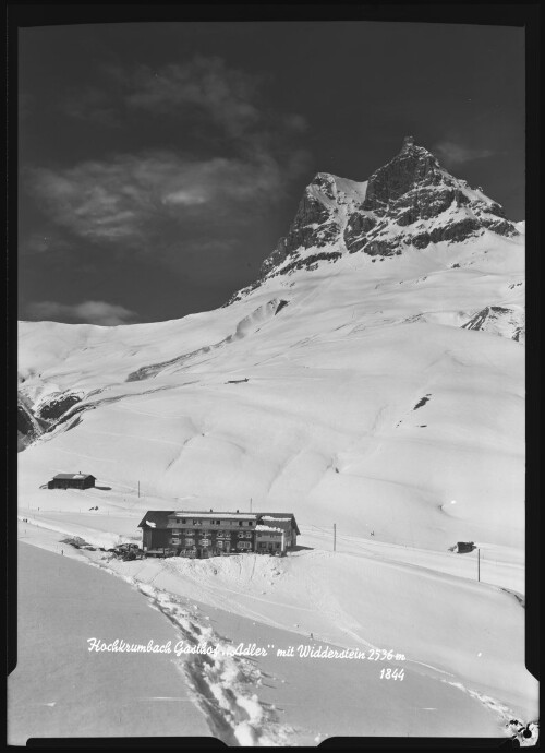 [Warth] Hochkrumbach Gasthof  Adler  mit Widderstein 2536 m