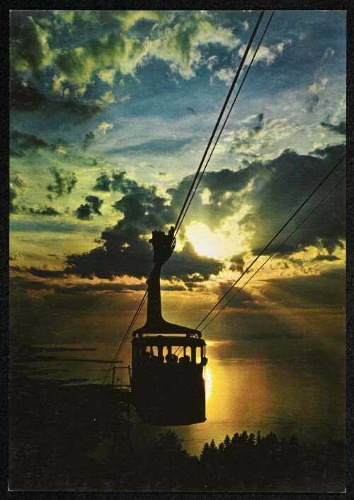 [Bregenz] : [Pfänderbahn Bregenz a. B. mit Sonnenuntergang ...]