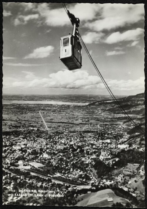 Dornbirn, Vorarlberg mit Karrenseilbahn u. Bodensee