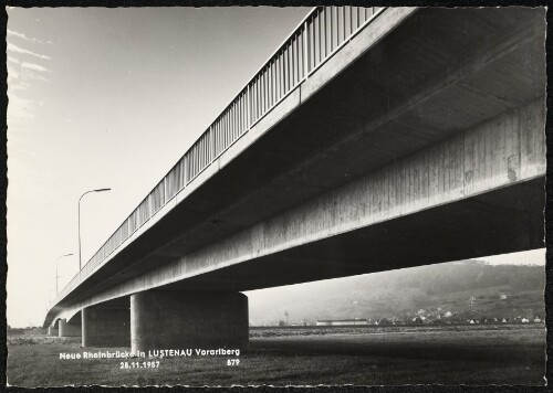 Neue Rheinbrücke in Lustenau Vorarlberg 28.11.1957