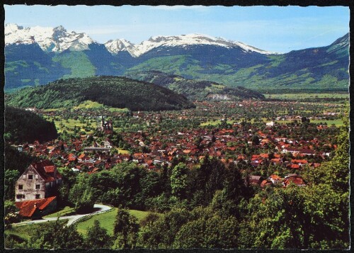 [Rankweil] : [Blick von Batschuns auf Rankweil und die Schweizer Berge ...]