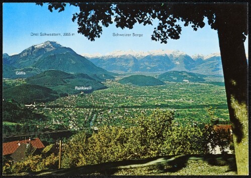 Rankweil : Drei Schwestern, 2055 m ... : [Blick von Viktorsberg ins Vorderland - Rankweil ...]