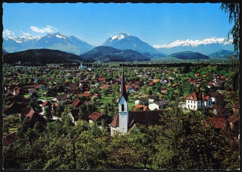 [Röthis] : [Röthis, Vorarlberg gegen 3 Schwestern und Schweizer Berge ...]