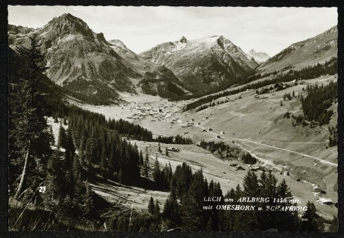 Lech am Arlberg 1450 mtr. mit Omeshorn u. Schafberg