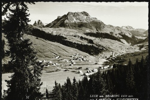 Lech am Arlberg 1450 mtr. mit Karhorn u. Widderstein