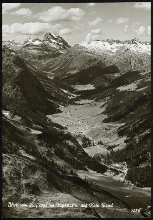 [Lech] Blick vom Rüfikopf ins Zugertal u. auf Rote Wand