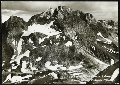 [Lech Zürs] Stuttgarter Hütte 2310 m, m. Erlerspitze Valluga 2811 m u. Rockspitze 2746 m