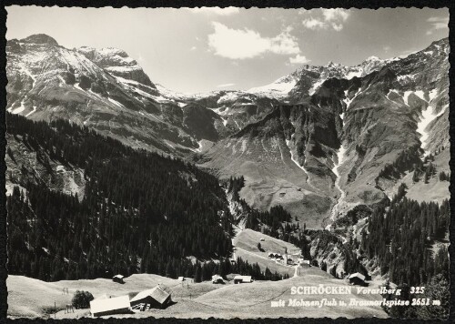 Schröcken Vorarlberg mit Mohnenfluh u. Braunarlspitze 2651 m