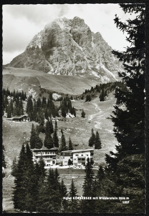 [Schröcken] Hotel Körbersee mit Widderstein 2536 m