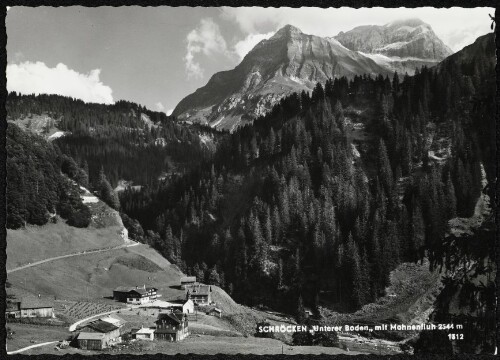 Schröcken  Unterer Boden  mit Mohnenfluh 2544 m