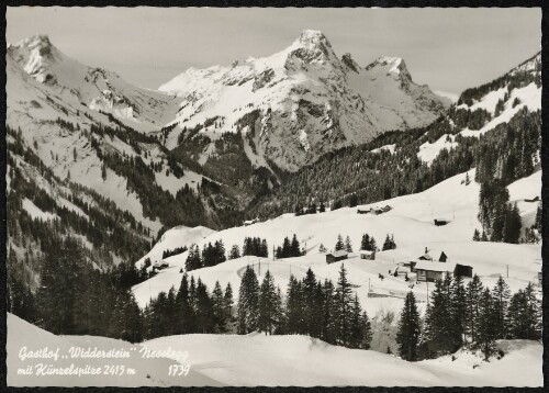 [Schröcken] Gasthof  Widderstein  Nesslegg mit Künzelspitze 2415 m