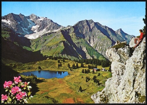 [Schröcken] : [Körbersee, 1700 m von links nach rechts: gegen Braunarlspitze, 2651 m Hochberg, 2304 m Rothorn, 2243 m ...]