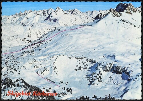 [Schröcken] Skigebiet Körbersee : Falkenlift : Saloberkopf : [Schigebiet Körbersee und Saloberkopf gegen Biberkopf und Karhorn, 2392 m ...]