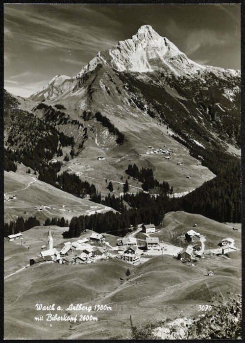 Warth a. Arlberg 1500 m mit Biberkopf 2600 m