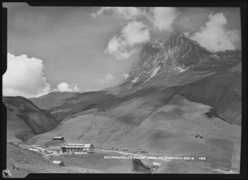 [Warth] Hochkrumbach Gasthof  Adler  mit Widderstein 2536 m