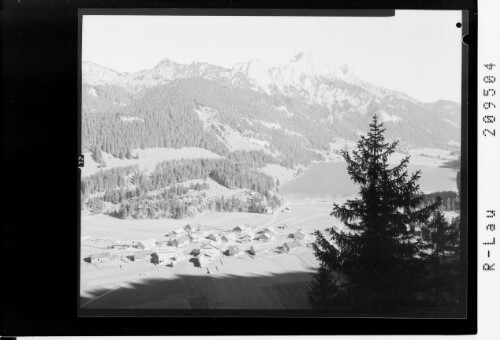 [Haldensee am Haldensee gegen Gimpel / Rote Flüh und Kellenspitze / Tirol]