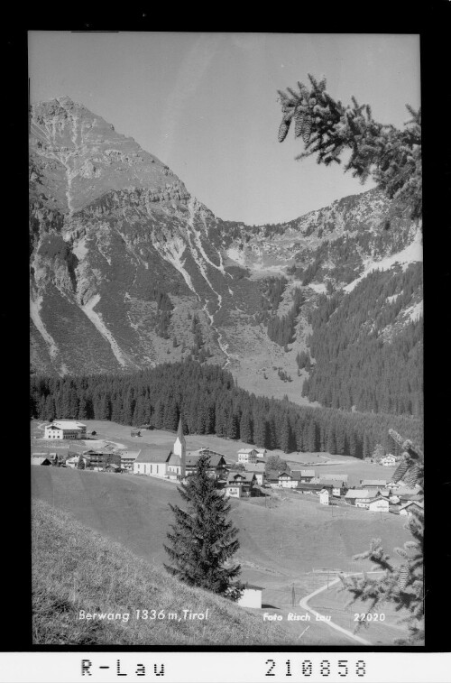 Berwang 1336 m, Tirol : [Berwang gegen Thaneller]