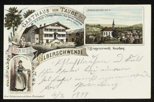 Gasthaus zur Taube : Gruss aus Alberschwende
