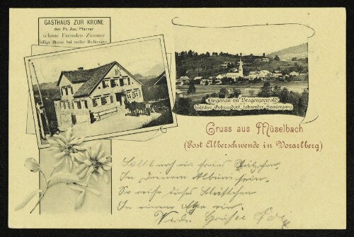 Gruss aus Müselbach : (Post Alberschwende in Vorarlberg)