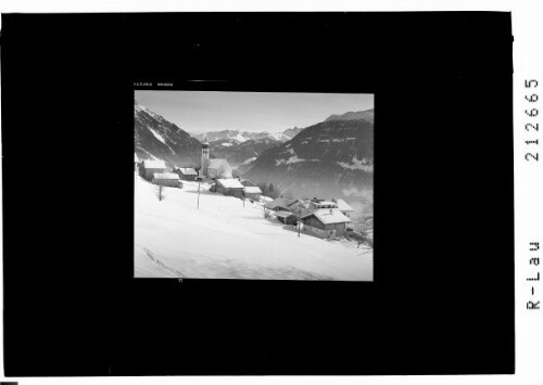 Bartholomäberg ob Schruns Montafon Vorarlberg : [Bartholomäberg gegen Silvretta mit Heimspitze]